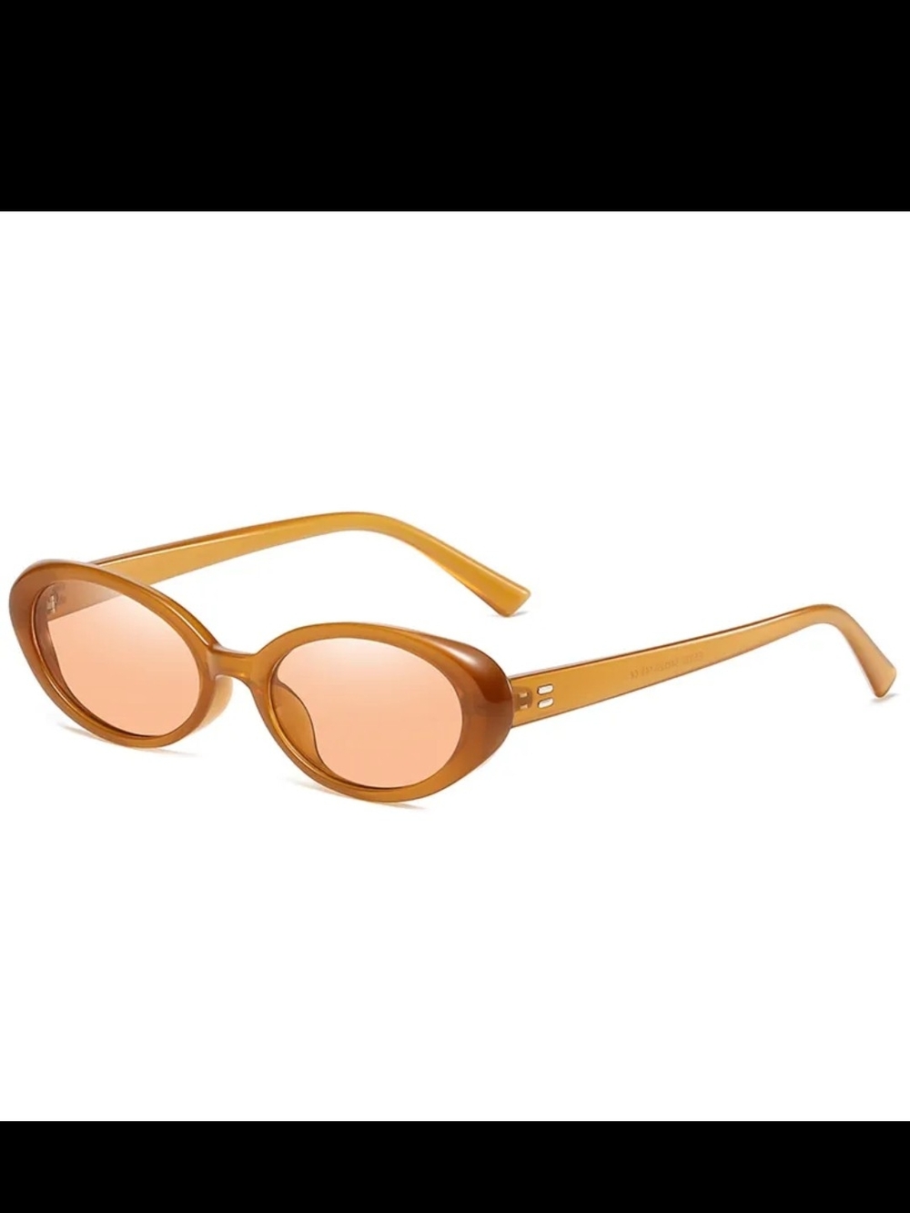 Women's Retro Oval Sunglasses - Amber - Picture 2 of 12